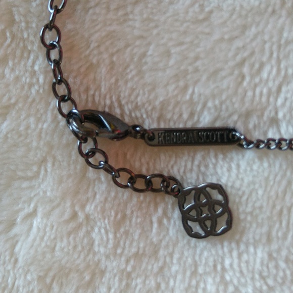 RARE KENDRA SCOTT • Gunmetal Dylan Turquoise Necklace - Picture 12 of 14